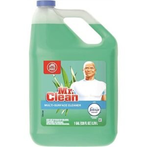 Mr. Clean Multipurpose Cleaning Solution With Febreze, 128 Oz. Capacity Bottle, Meadows And Rain Scent