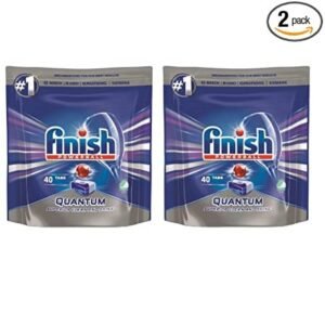 Finish Dishwasher Detergent Tablet Quantum, 80 Tabs (40 Tabs Pack of 2)