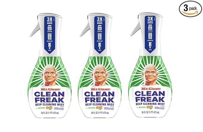 Mr. Clean Clean Freak Deep Cleaning Mist Multi-Surface Spray With Gain Original Scent Starter Kit 16 Ounce (Pack Of 3)