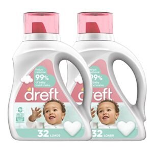 Dreft Stage 1: Newborn Baby Liquid Laundry Detergent, 89 Loads 128 Fl Oz, 1 Choice Of Pediatricians