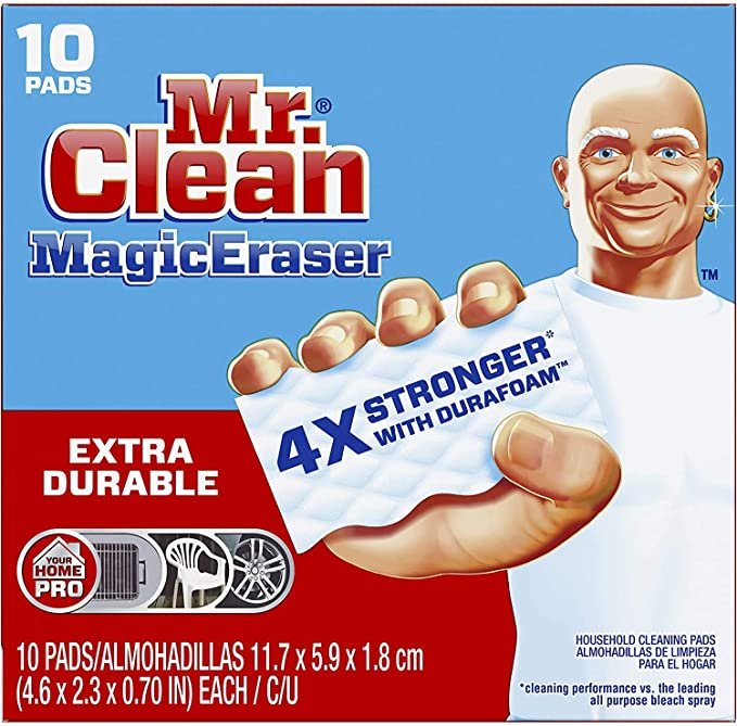 Mr. Clean Magic Eraser Extra Durable, Cleaning Pads with Durafoam, 10 Count