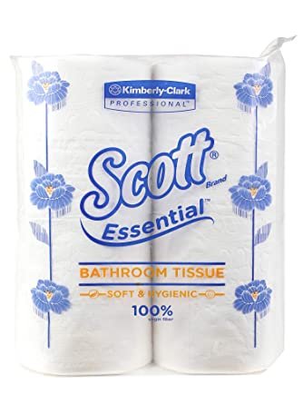 Scott Essential Toilet Tissue 54003A – 2 Ply Toilet Paper – 4 Toilet Rolls x 230 Toilet Tissue Sheets (920 Total)