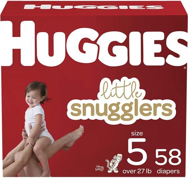 Baby Diapers Size 5, 58 Ct, Huggies Little Snugglers