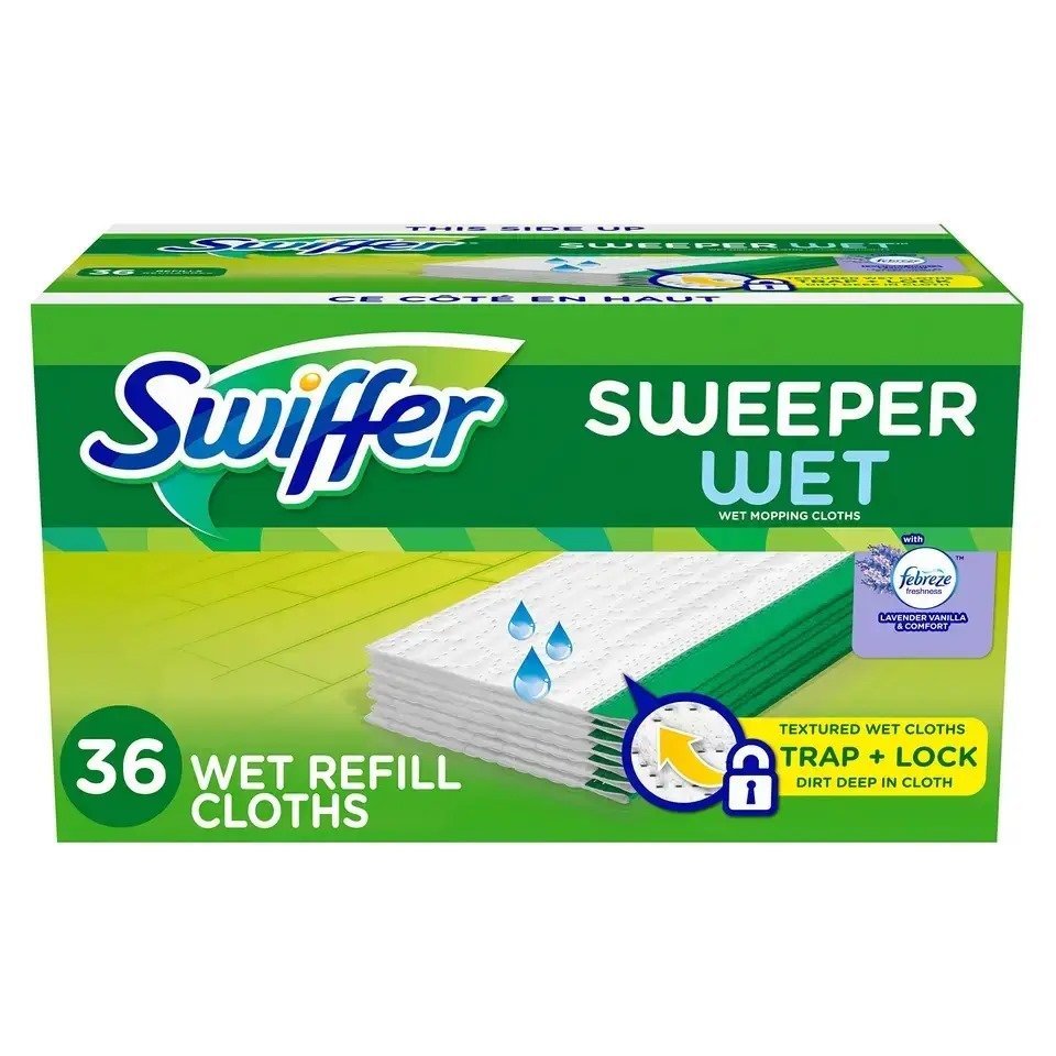 Swiffer Sweeper 2-In-1Mops For Floor Cleaning, Dry And Sweeping And Mopping Starter Kit, Includes 1 Mop + 19 Refills, 20 Piece