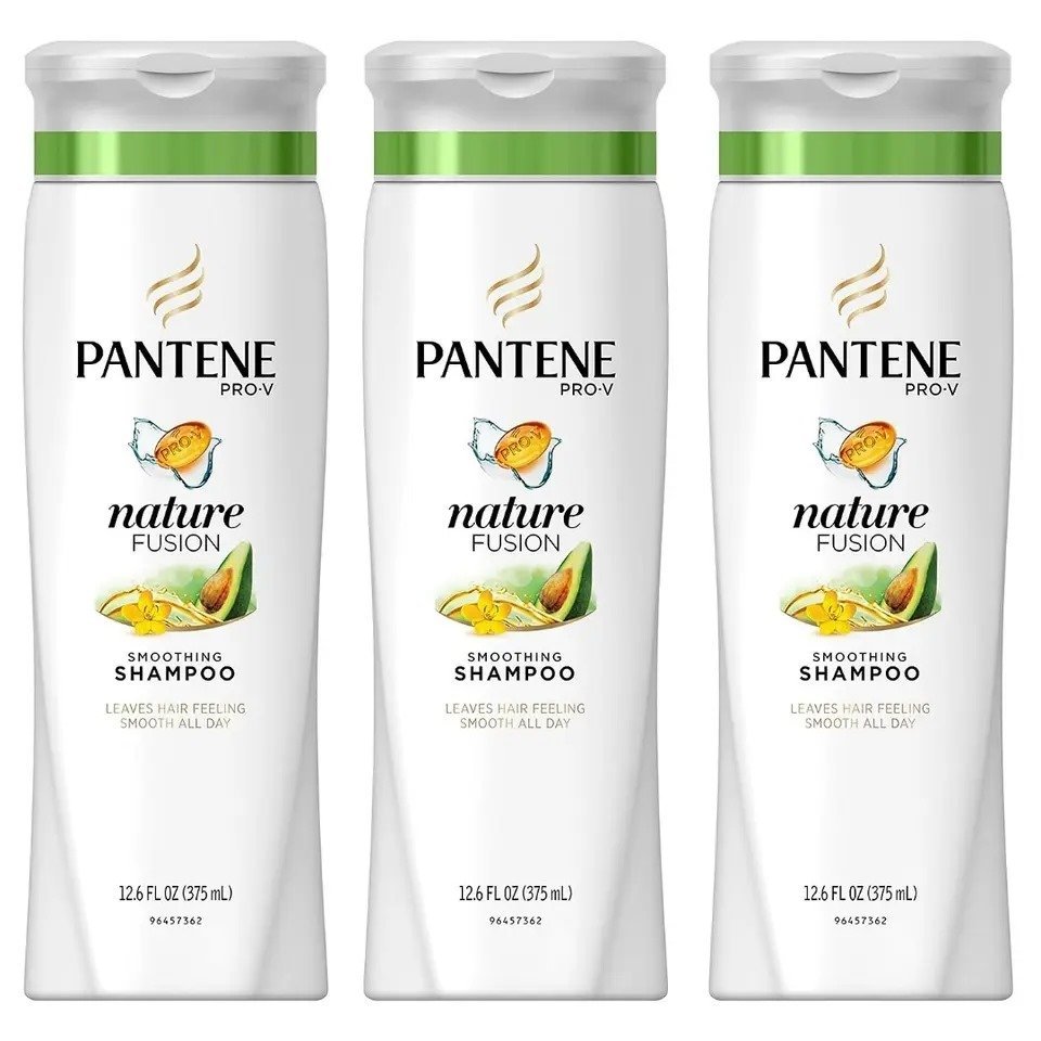 Pantene Pro-V Nature Fusion Smoothing Shampoo With Avocado Oil 12.6 Fl Oz (Pack Of 3)