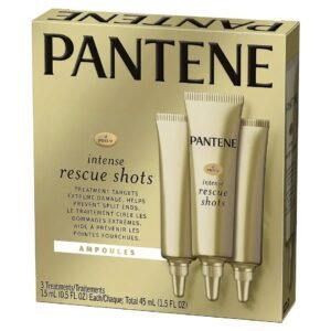 Pantene Rescue Shots Hair Ampoules Treatment, Pro-V Intensive Repair Of Damaged Hair, 1.5 Fl Oz (Pack Of 3)