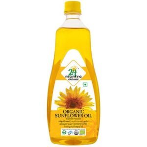 24 Mantra Organic Sunflower Oil – 1 Ltr (33.8 Fl Oz)