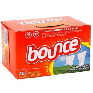 Bounce Fabric Softener Dryer Sheets, Outdoor Fresh – 260 Sheets