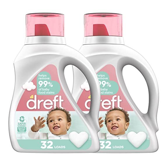 Dreft Stage 2 Active Baby Liquid Detergent, Original Fresh, 50 Fluid Ounce