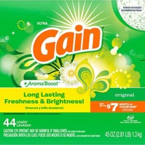 GAIN Powder Laundry Detergent for Regular & he Washers, Original Scent, 45 Oz (Packaging May Vary)