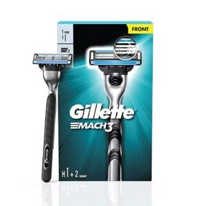 GILLETTE Mach 3 Shaving Razor (Handle + 2 Cartridge)