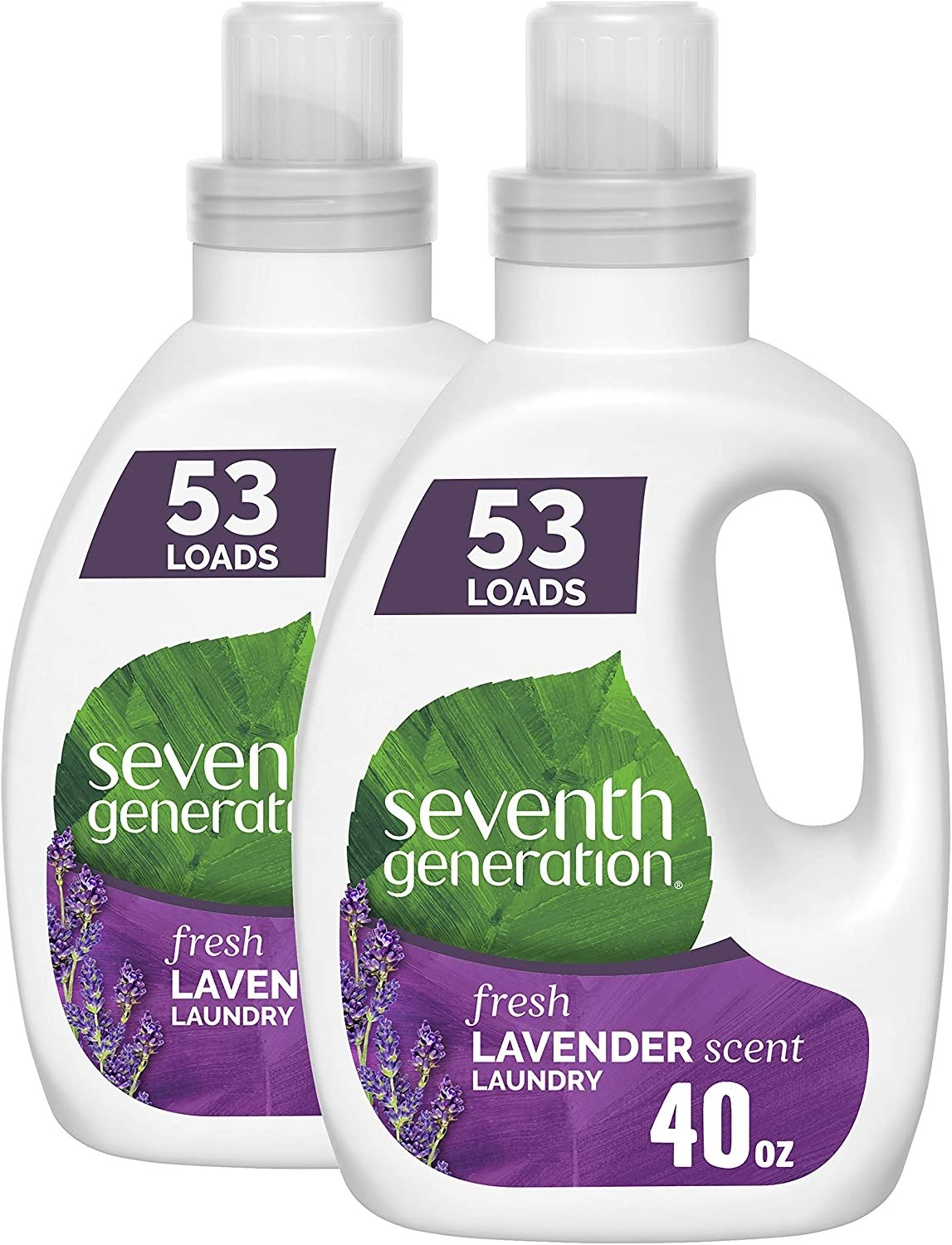 Seventh Generation Concentrated Laundry Detergent, Fresh Lavender Scent, 40 Ounce, 2 Pack, 106 Loads
