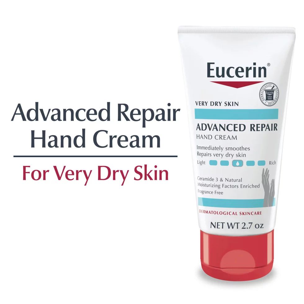 Eucerin Advanced Repair Hand Cream, Travel Size Hand Cream, 2.7 Oz Tube