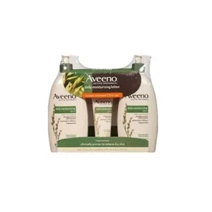 Aveeno Daily Moisturizing Lotion (18 Fluid Ounce, 2 Pack with 2.5 Ounce Tube)