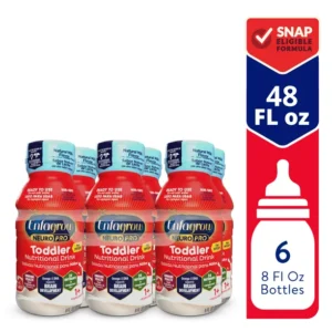 Enfagrow NeuroPro Toddler Nutritional Drink, Omega-3 DHA, Prebiotics & Non-GMO, Natural Milk Flavor Ready-To-Feed Liquid 8 Fl Oz, Bottle (6 Bottles)