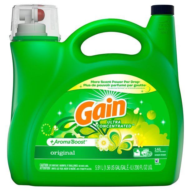 Gain +AromaBoost Ultra Concentrated Liquid Laundry Detergent, Original, (146 lds, 200 oz.)